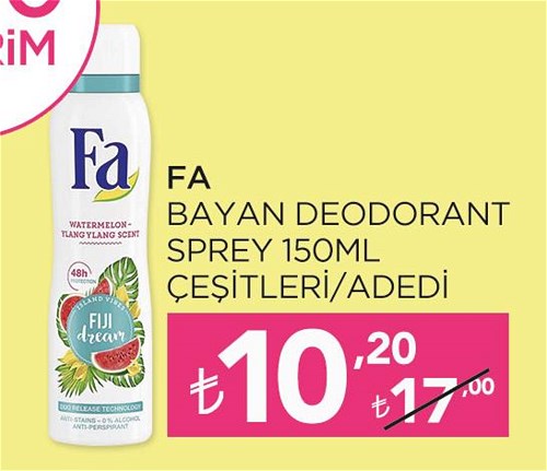 Fa Bayan Deodorant Sprey 150 ml Çeşitleri image