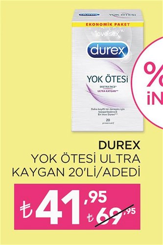 Durex Yok Ötesi Ultra Kaygan 20'li image