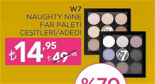 W7 Naughty Nine Far Paleti Çeşitleri/Adedi image