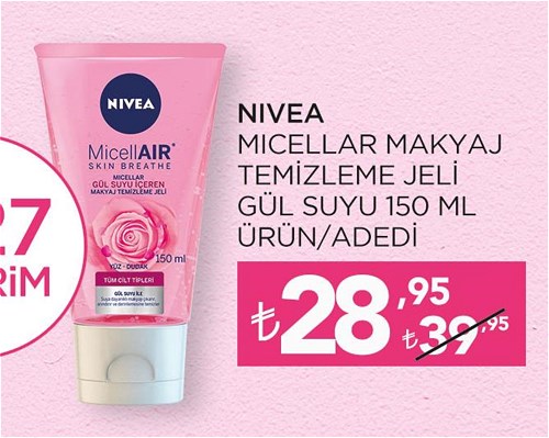 Nivea Micellar Makyaj Temizleme Jeli Gül Suyu 150 ml image