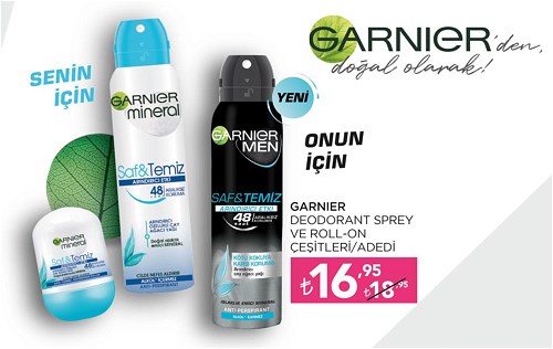 Garnier Deodorant Sprey ve Roll-On Çeşitleri/Adedi image