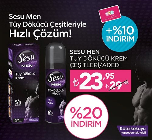 Sesu Men Tüy Dökücü Krem Çeşitleri/Adedi image