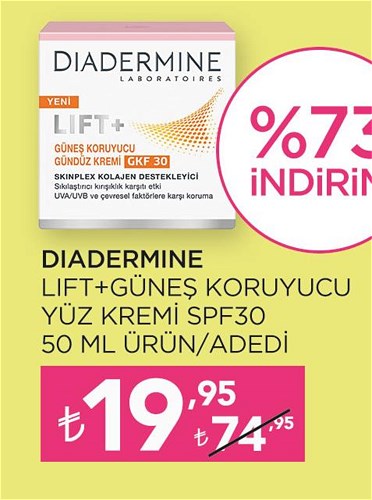 Diadermine Lift+Güneş Koruyucu Yüz Kremi Spf30 50 ml image