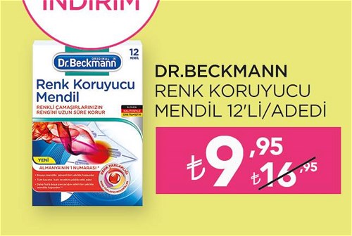 Dr. Beckmann Renk Koruyucu Mendil 12'li image