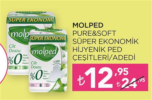 Molped Pure&Soft Süper Ekonomik Hijyenik Ped Çeşitleri/Adedi image