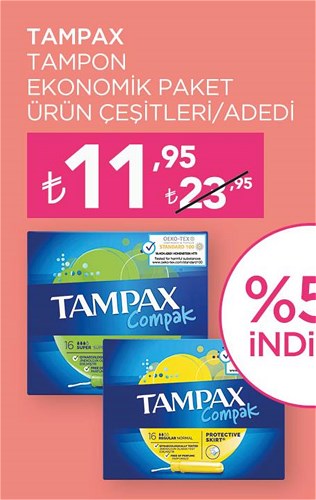 Tampax Tampon Ekonomik Paket Ürün çeşitleri/Adedi image