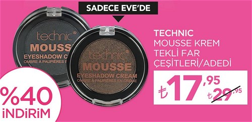 Technic Mousse Krem Tekli Far Çeşitleri/Adedi image