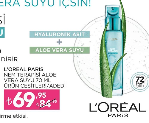 Loreal Paris Nem Terapisi Aloe Vera Suyu 70 ml  Ürün Çeşitleri image