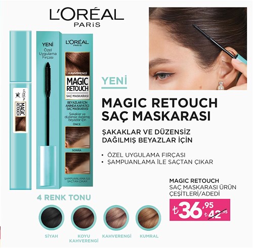 L Oreal Paris Beyazlar Icin Aninda Kapatici Sac Maskarasi Magic Retouch Koyu Kahverengi 3600523917020 Trendyol