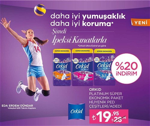 Orkid Platinum Süper Ekonomik Paket Hijyenik Ped Çeşitleri/Adedi  image