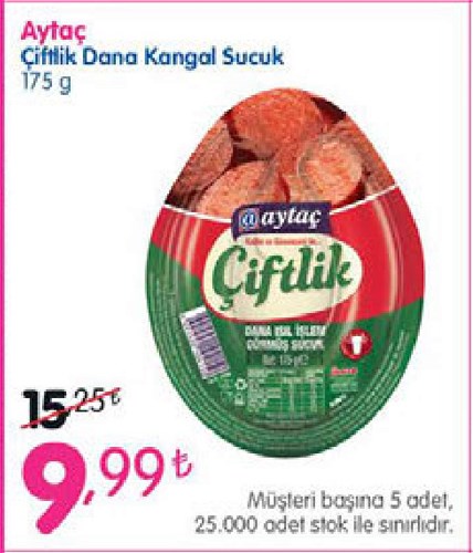 Aytaç Çiftlik Dana Kangal Sucuk 175 g image