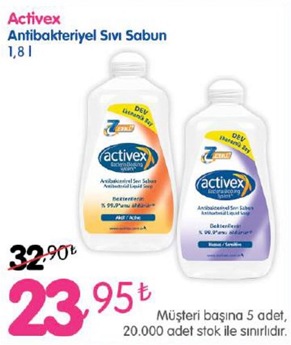 Activex Antibakteriyel Sıvı Sabun 1,8 l image