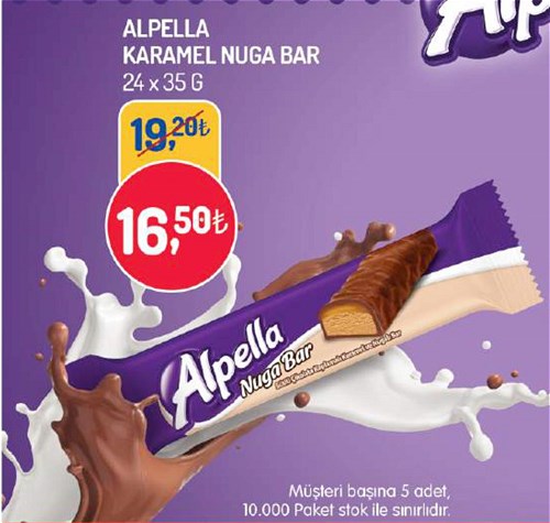 Alpella Karamel Nuga Bar 24 x 36 G image