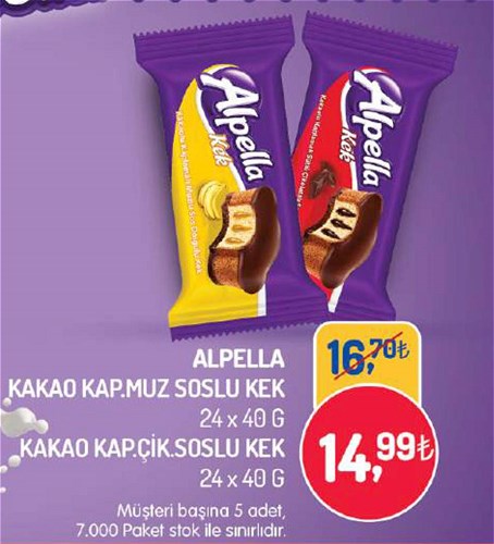 Alpella Kakao Kap. Muz Soslu Kek / Çik. Soslu Kek 24x40 G image