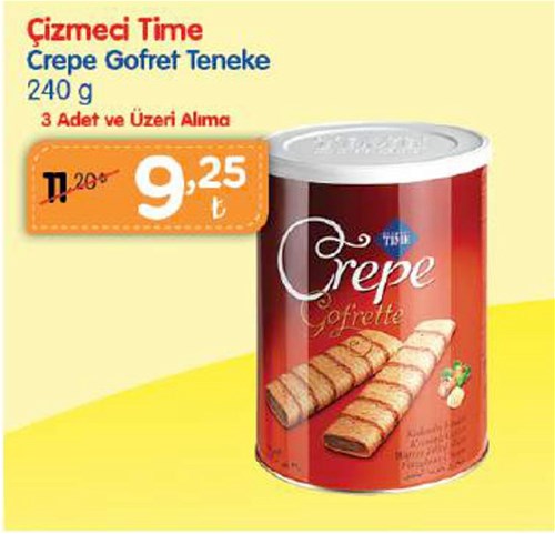 Çizmeci Time Crepe Gofret Teneke 240 g - 3 Adet ve Üzeri Alıma image