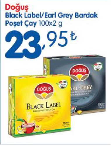 Doğuş Black Label/Earl Grey Bardak Poşet Çay 100x2 g image