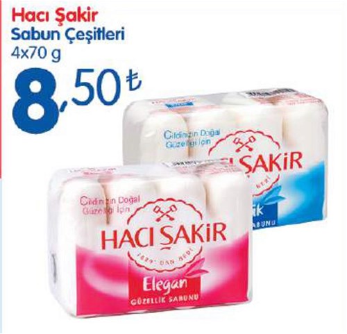 Hacı Şakir Sabun Çeşitleri 4x70 g image