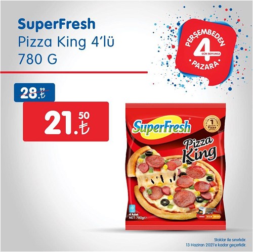 SuperFresh Pizza King 4'lü 780 g image