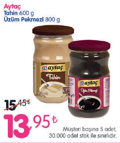 Aytaç Tahin 600 g / Üzüm Pekmezi 800 g image