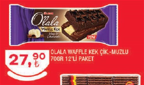 Ülker Olala Waffle Kek Çik-Muzlu 70Gr 12'li Paket image