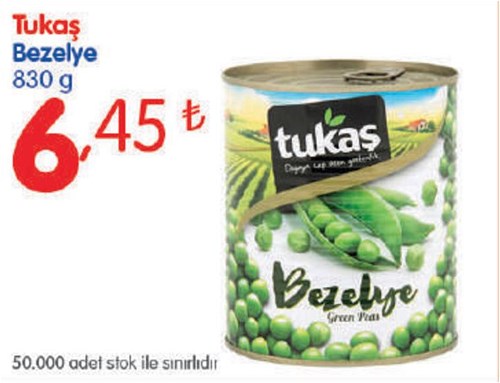 Tukaş Bezelye 830 g image