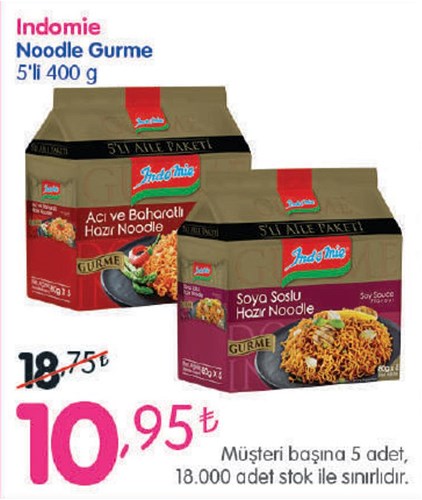 Indomie Noodle Gurme 5'li 400 g image