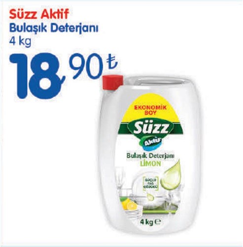 Süzz Aktif Bulaşık Deterjanı 4 kg image