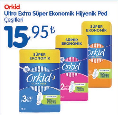 Orkid Ultra Extra Süper Ekonomik Hijyenik Ped Çeşitleri image