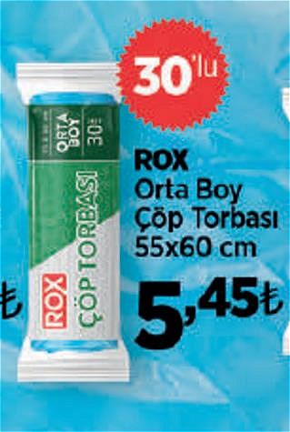 Rox Orta Boy Çöp Torbası 55x60 cm 30'lu image