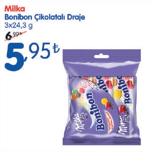 Milka Bonibon Çikolatalı Draje 3x24,3 g image