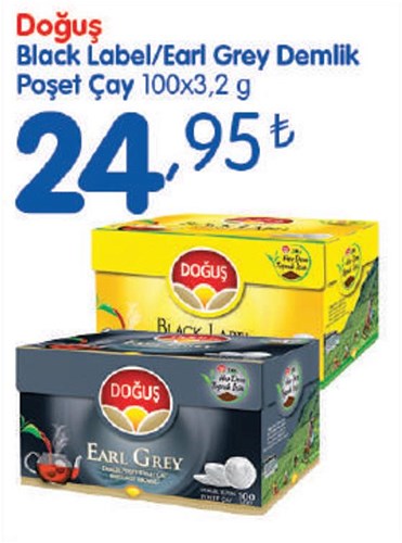 Doğuş Black Label/Earl Grey Demlik Poşet Çay 100x3,2 g image