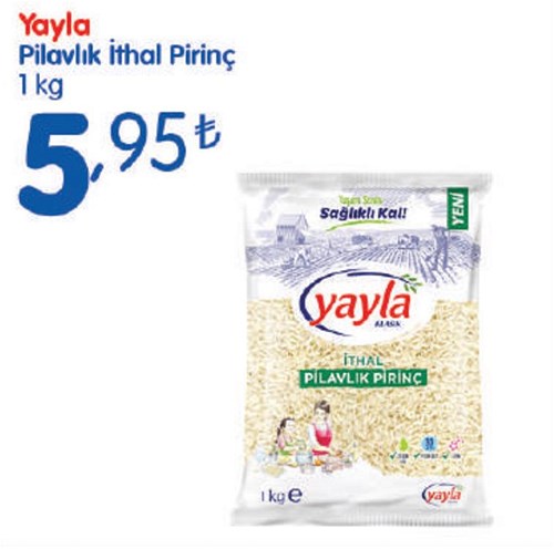 Yayla Pilavlık İthal Pirinç 1 kg image