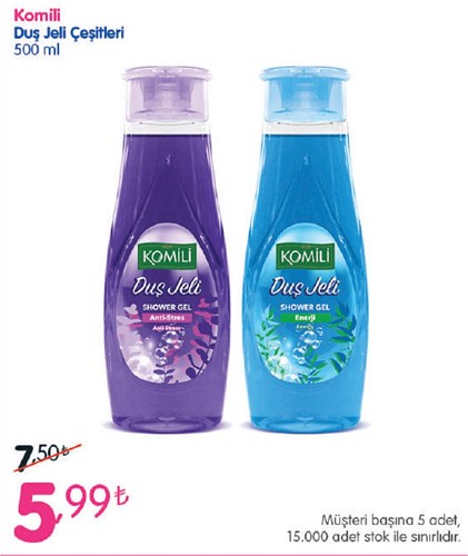 Komili Duş Jeli Çeşitleri 500 ml image