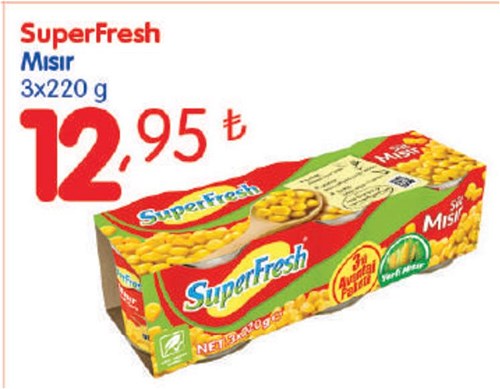 SuperFresh Mısır 3x220 g image