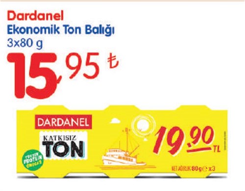 Dardanel Ekonomik Ton Balığı 3x80 g image