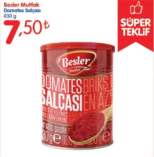 Besler Mutfak Domates Salçası 830 g image
