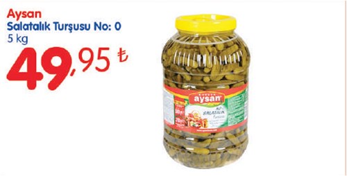 Aysan Salatalık Turşusu No:0 5 kg image