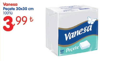 Vanesa Peçete 30x30 cm 100'lü image
