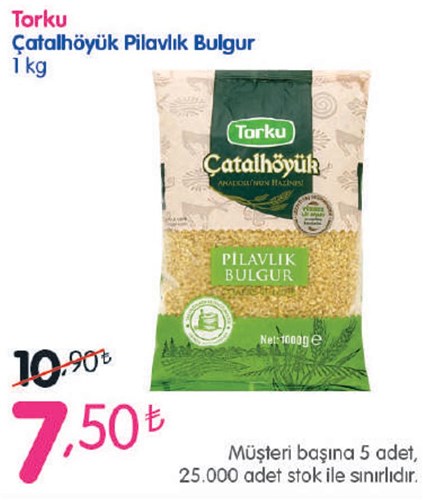 Torku Çatalhöyük Pilavlık Bulgur 1 kg image