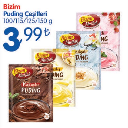 Bizim Puding Çeşitleri 100/115/125/150 g image