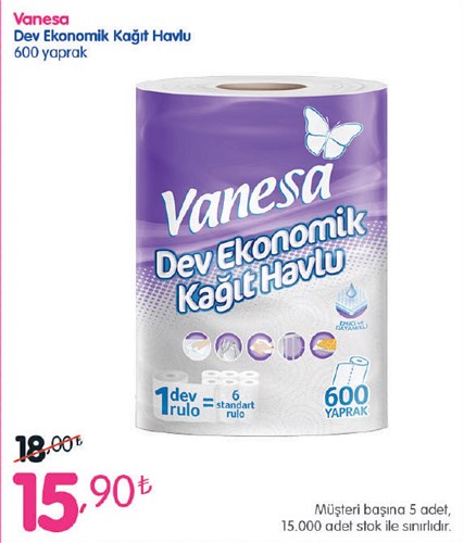 Vanesa Dev Ekonomik Havlu 600 yaprak image