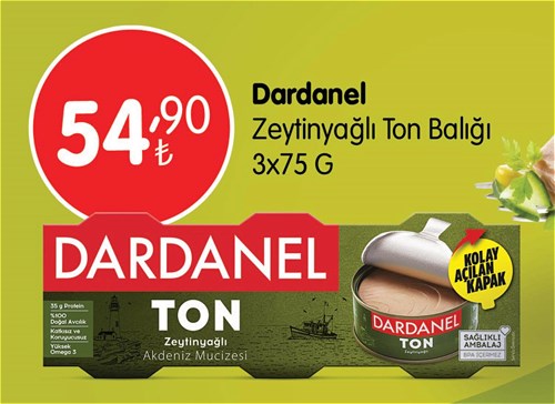 Dardanel Zeytinyağlı Ton Balığı 3x75 G image