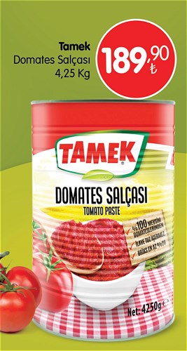 Tamek Domates Salçası 4,25 Kg image