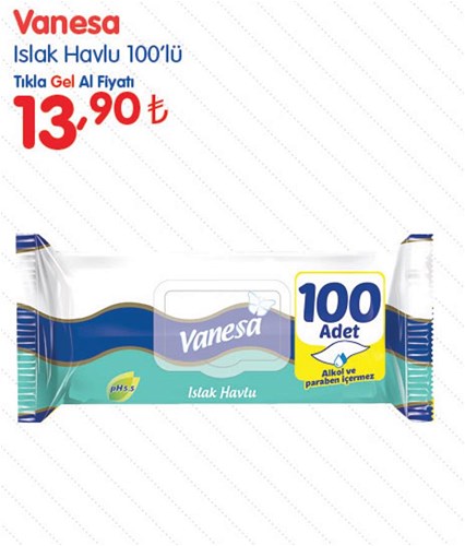 Vanesa Islak Havlu 100'lü image