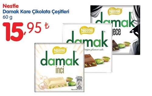 Nestle Damak Kare Çikolata Çeşitleri 60 g image