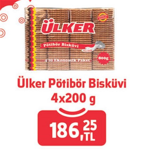 Ülker Pötibör Bisküvi 4x200 g image