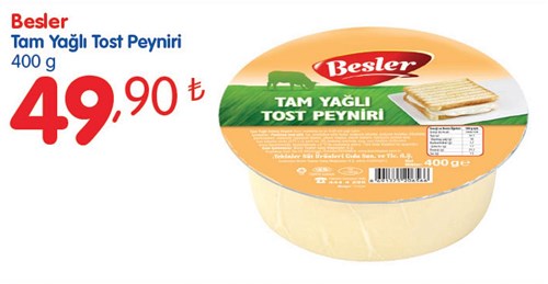 Besler Tam Yağlı Tost Peyniri 400 g image