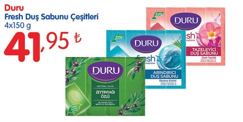 Duru Fresh Duş Sabunu Çeşitleri 4x150 g image