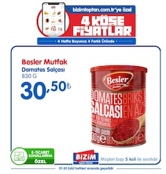 Besler Mutfak Domates Salçası 830 G image