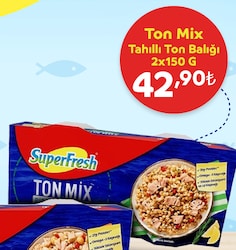 Superfresh Ton Mix Tahıllı Ton Balığı 2x150 g image